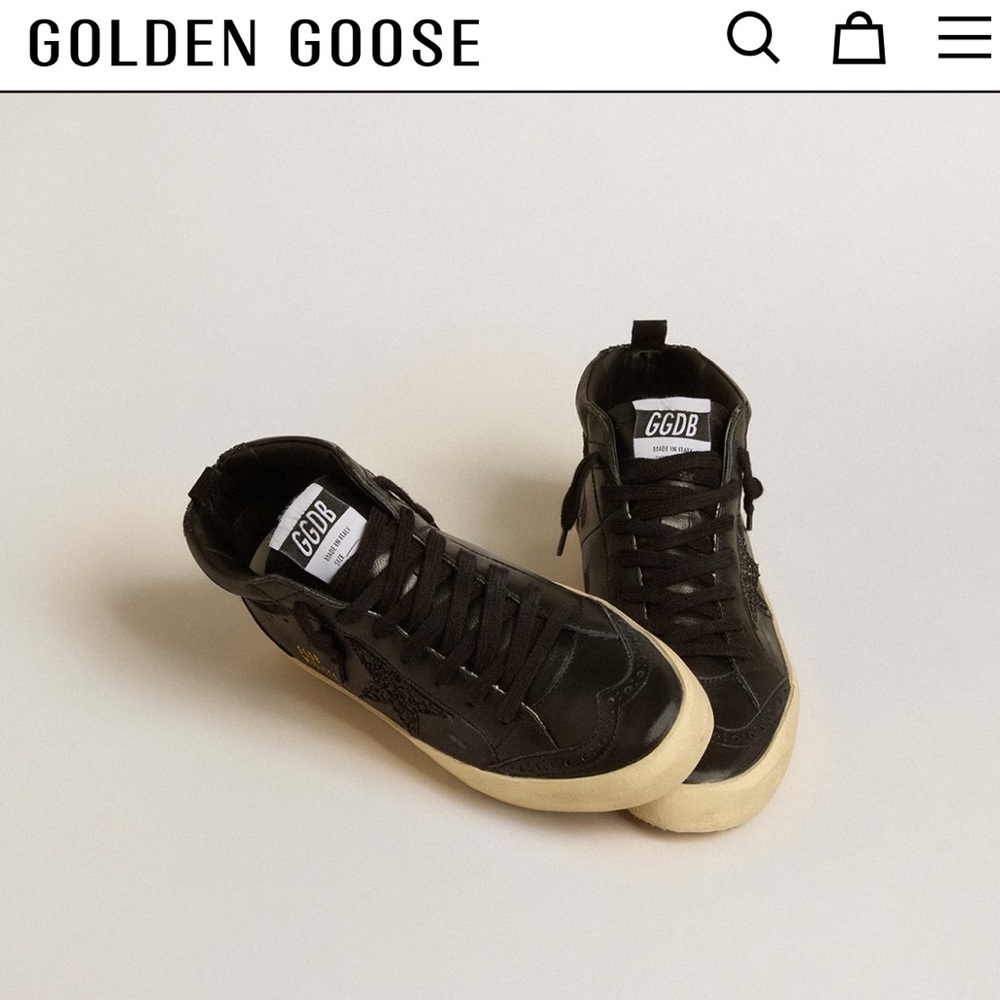 GOLDEN GOOSE
Women'Mid Star in black Zappa with black glitter star Sz 40 
$695 - Picture 4 of 17